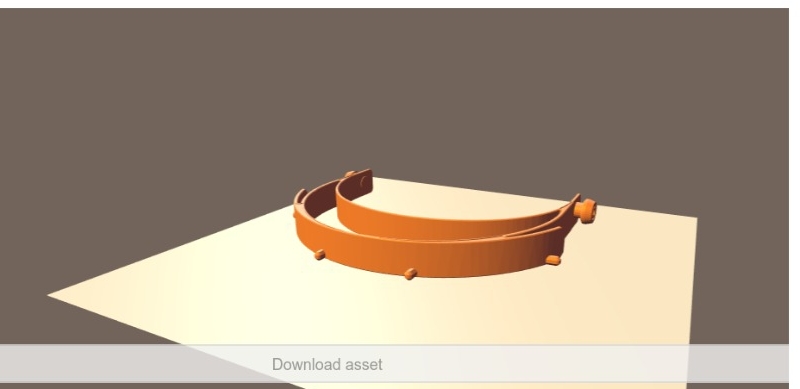View of the Face Shield 3D Model as it appears in the DRI Repository 3D viewer CC BY 4.0