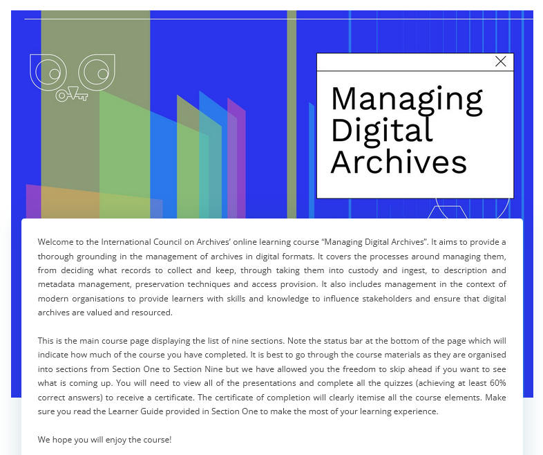 TC Managing Digital Archives intro
