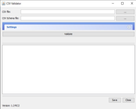 The user interface of CSV Validator