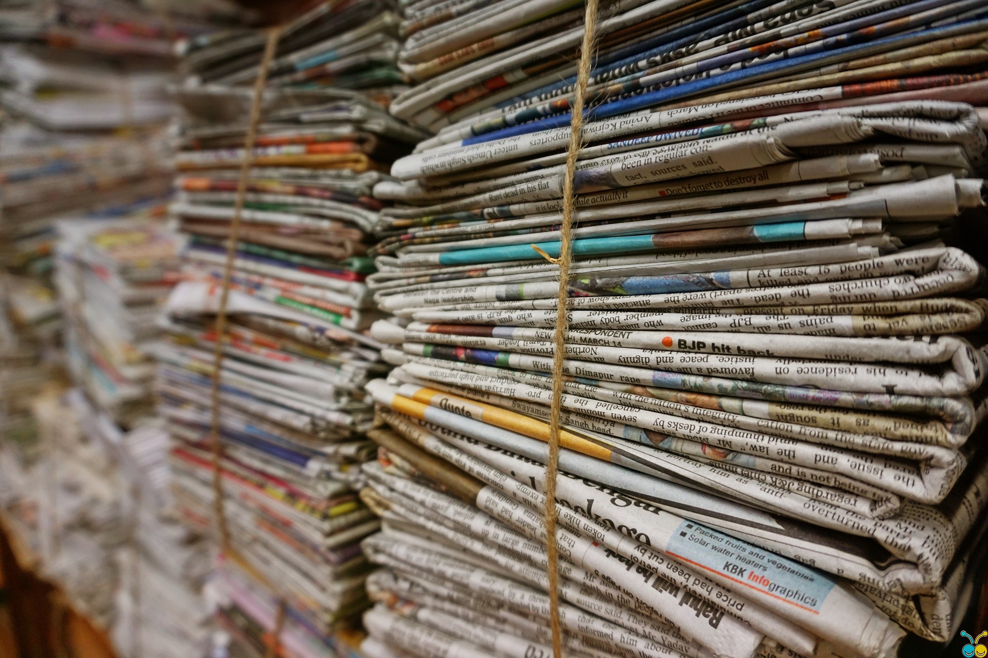 newspaper stack CC open